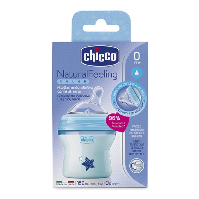 CH BIB NAT-FEEL 0M+ BOY 150ML